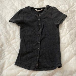 Gray button down shirt from hippie Rose